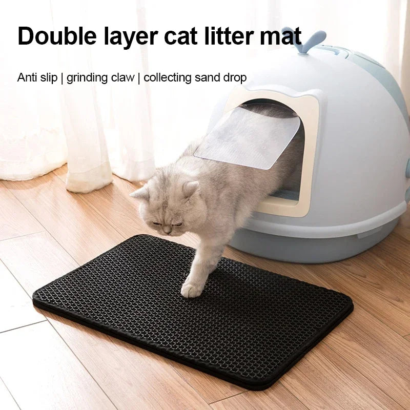 Double-Layer Cat Litter Mat